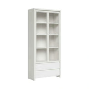 Vitrina KASPIAN, alb, PAL, 90x41x201 cm