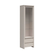 Vitrina KASPIAN, casmir, PAL/sticla, 56x41x201 cm