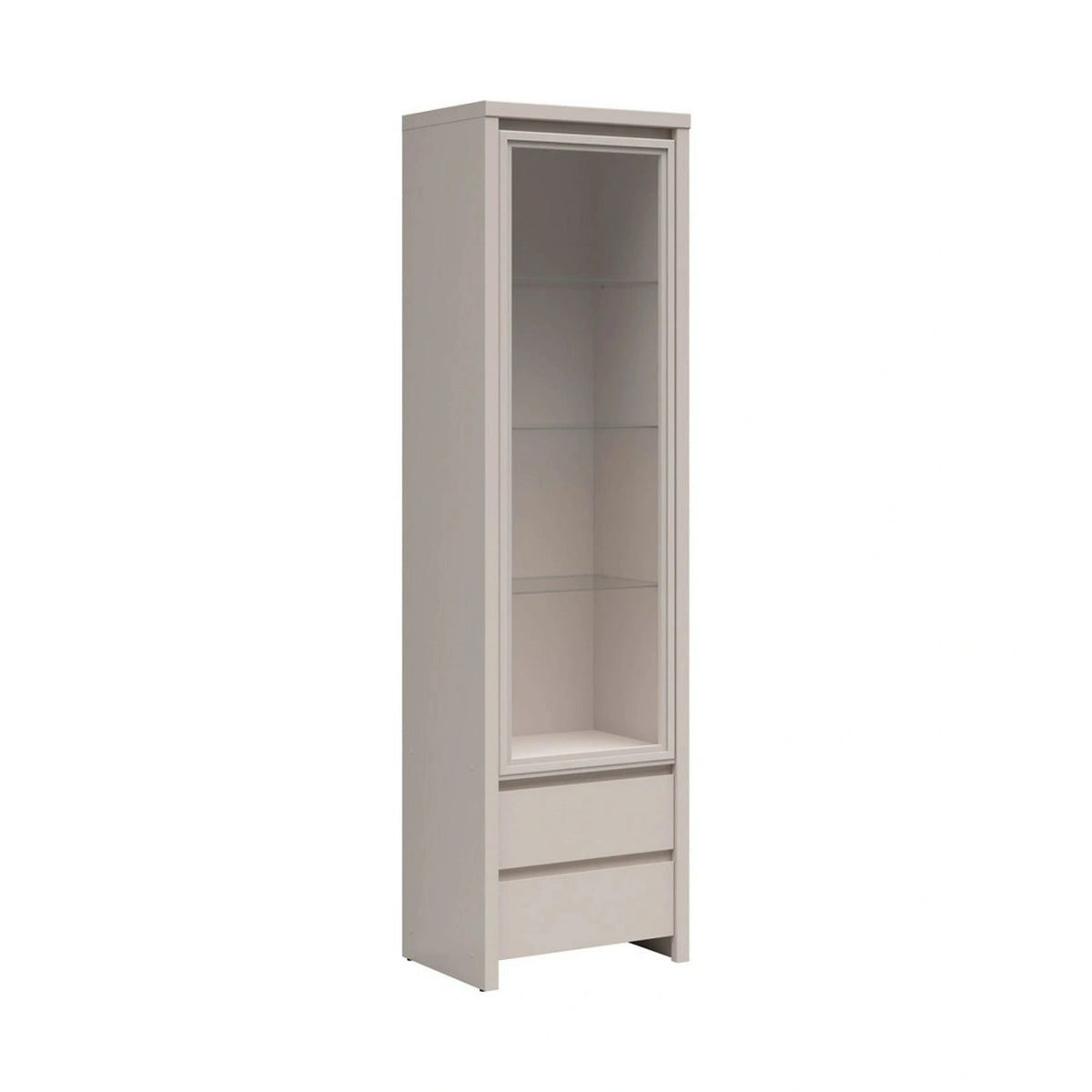 Vitrina KASPIAN, casmir, PAL/sticla, 56x41x201 cm