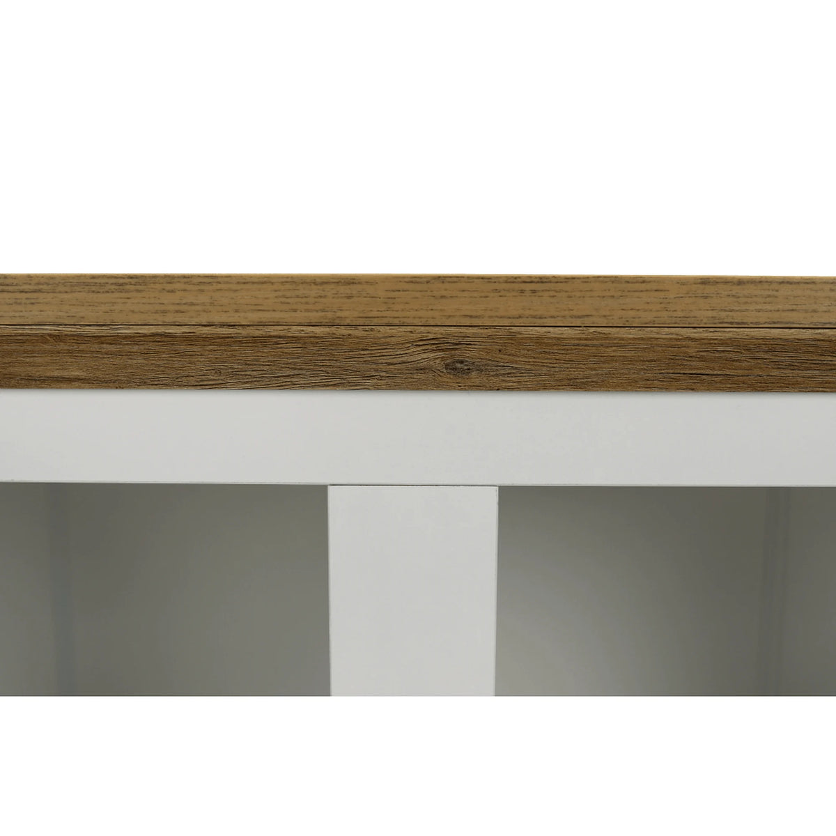 Vitrina LEON MZ5, alb/stejar deschis, PAL laminat, 125x40x180 cm