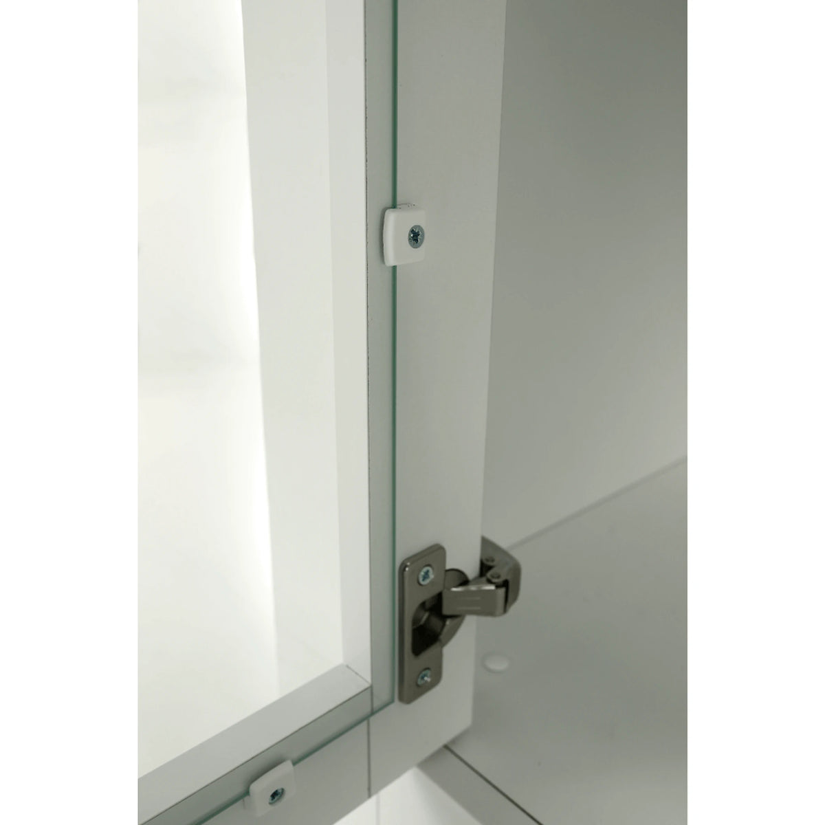 Vitrina LEON MZ5, alb/stejar deschis, PAL laminat, 125x40x180 cm