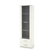 Vitrina LIMA W-1, alb, PAL laminat/sticla, 60x40x200 cm