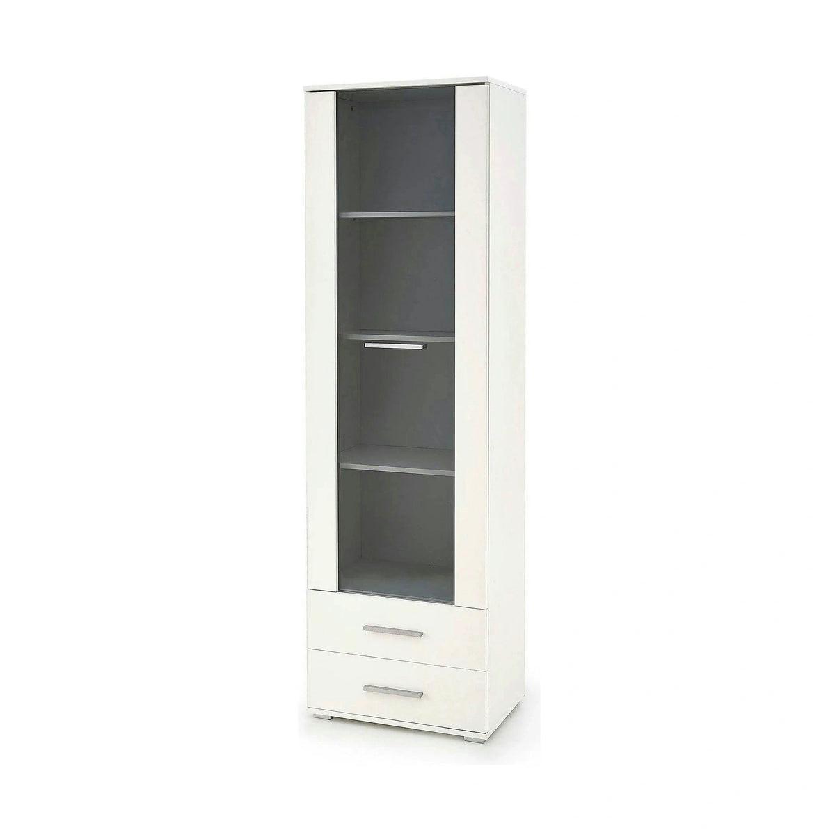 Vitrina LIMA W-1, alb, PAL laminat/sticla, 60x40x200 cm