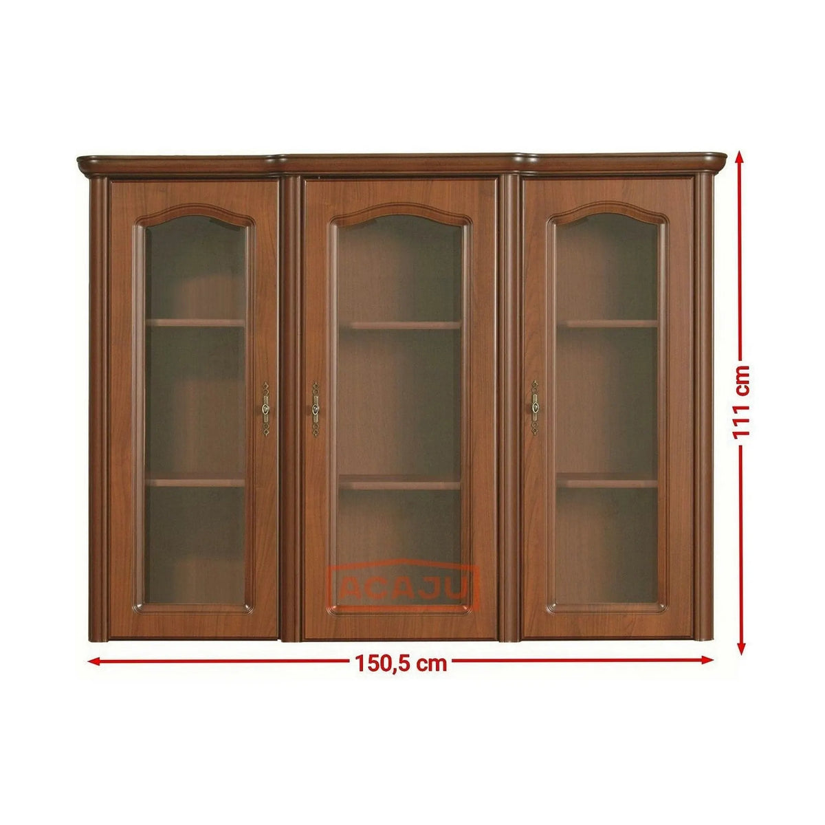 Vitrina NATALIA NAD150, visin primavera, PAL/sticla securizata, 151x45x111 cm