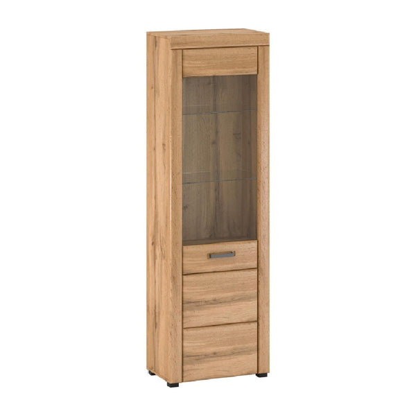 Vitrina PUSAN A, stejar, 61x37x196 cm