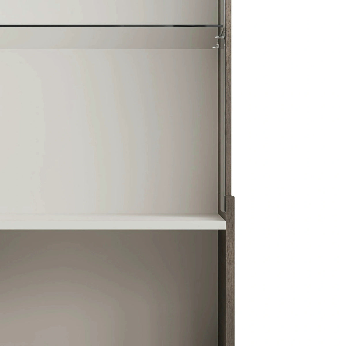 Vitrina RANDOM, nuc/casmir/negru, PAL furniruit/polipropilena, 60x40x182 cm