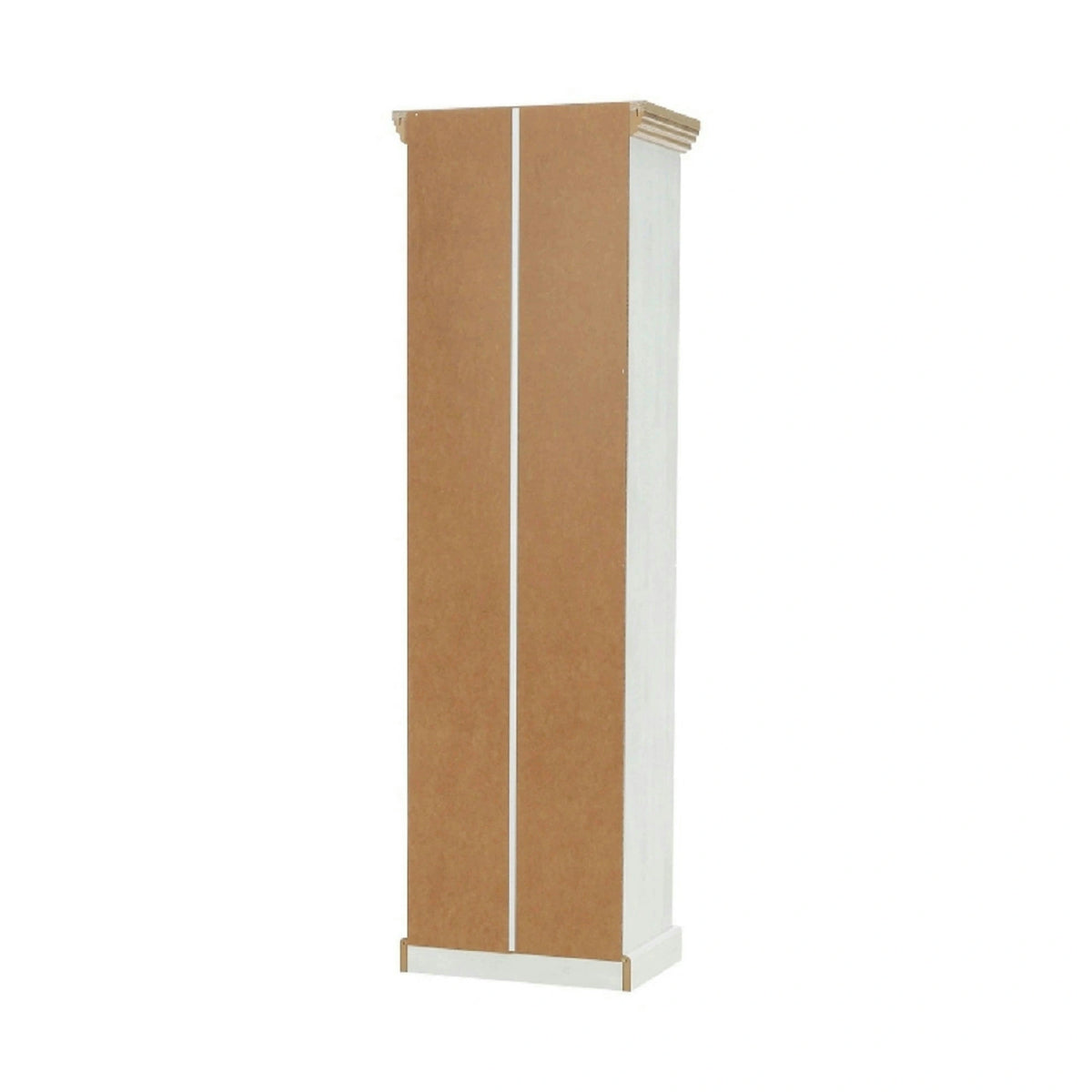 Vitrina ROYAL W1D, pin nordic/stejar salbatic, PAL melaminat/plinte decorative/metal, 57x39x187 cm