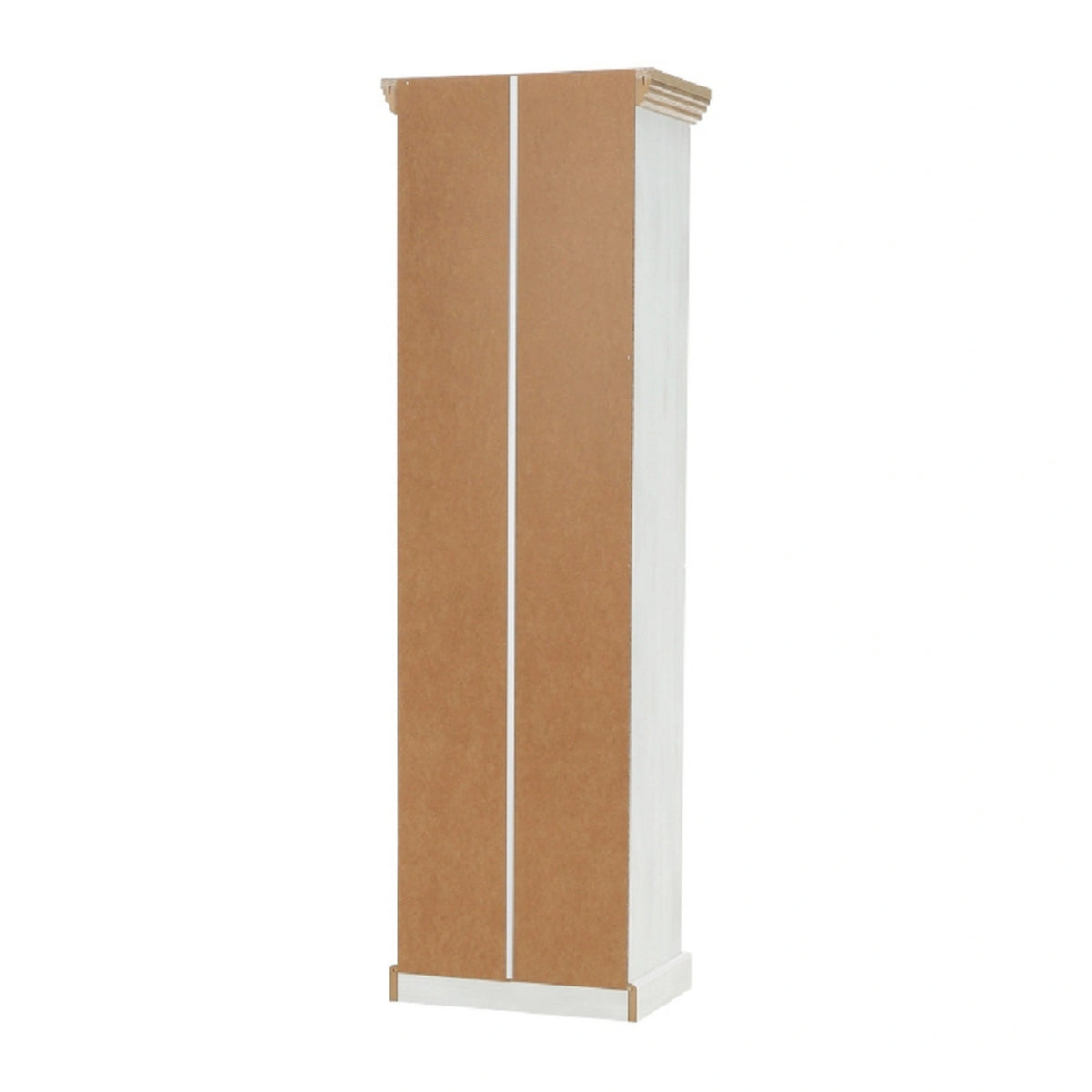 Vitrina ROYAL W1D, pin nordic/stejar salbatic, PAL melaminat/plinte decorative/metal, 57x39x187 cm