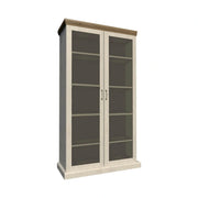 Vitrina ROYAL WS, pin nordic/stejar salbatic, PAL melaminat/plinte decorative/metal, 87x39x187 cm