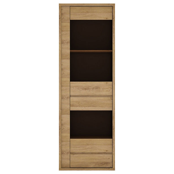 Vitrina SHELDON TIP 1, stejar shetland, PAL laminat/sticla, 66x40x197 cm