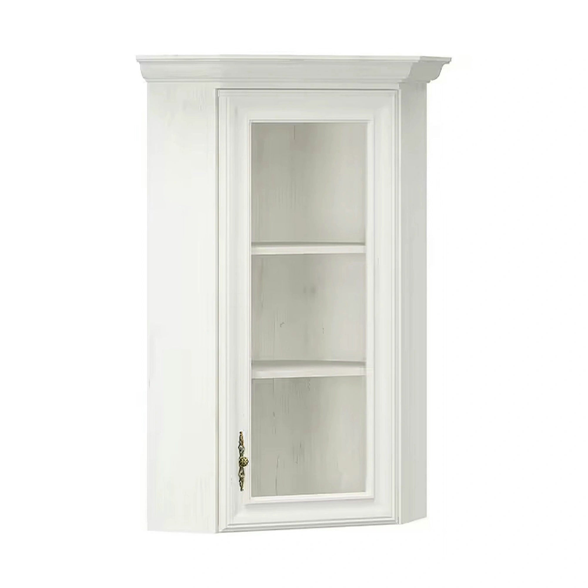 Vitrina suspendata living IRYS, pin alb anderson, PAL laminat, 56x56x109 cm
