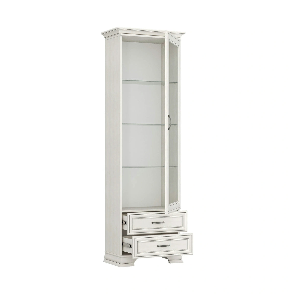 Vitrina TIFFANY II, grej, PAL laminat, 69x40x212 cm