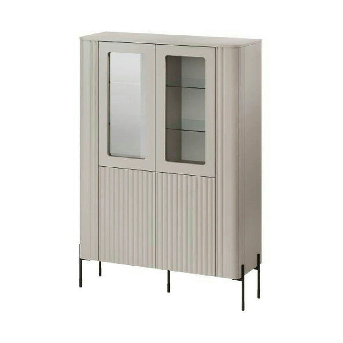 Vitrina VERA, casmir, PAL laminat/sticla, 110x40x160 cm
