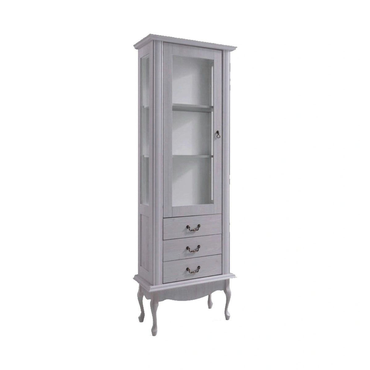 Vitrina VILAR DA4, gri, DTD laminat, 75x42x196 cm