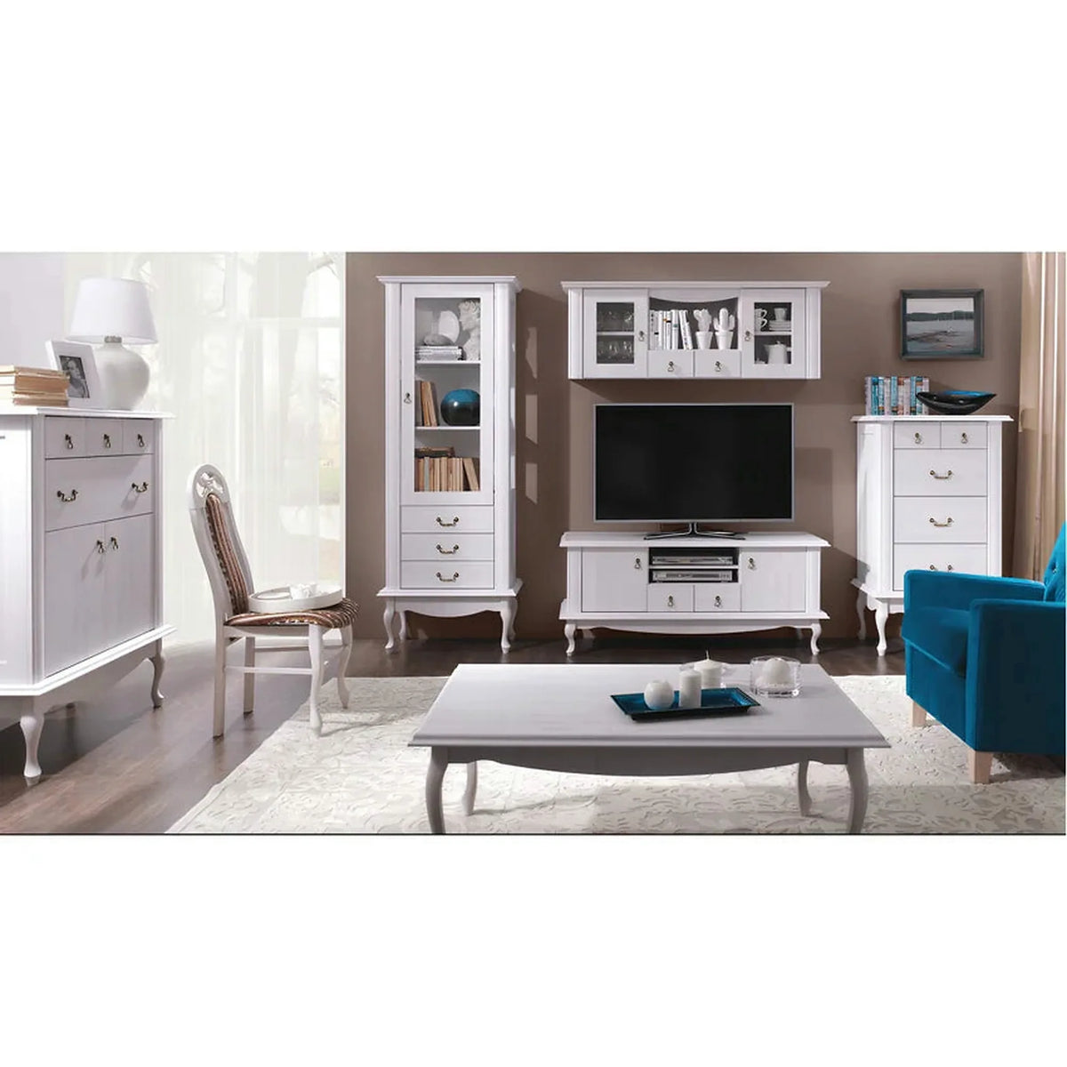 Vitrina VILAR DA4, gri, DTD laminat, 75x42x196 cm