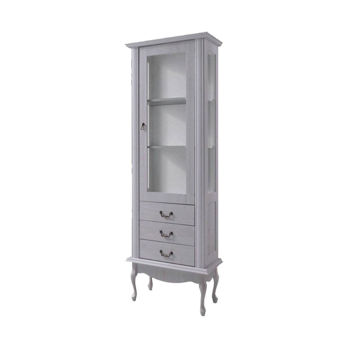 Vitrina VILAR DA4, gri, DTD laminat, 75x42x196 cm