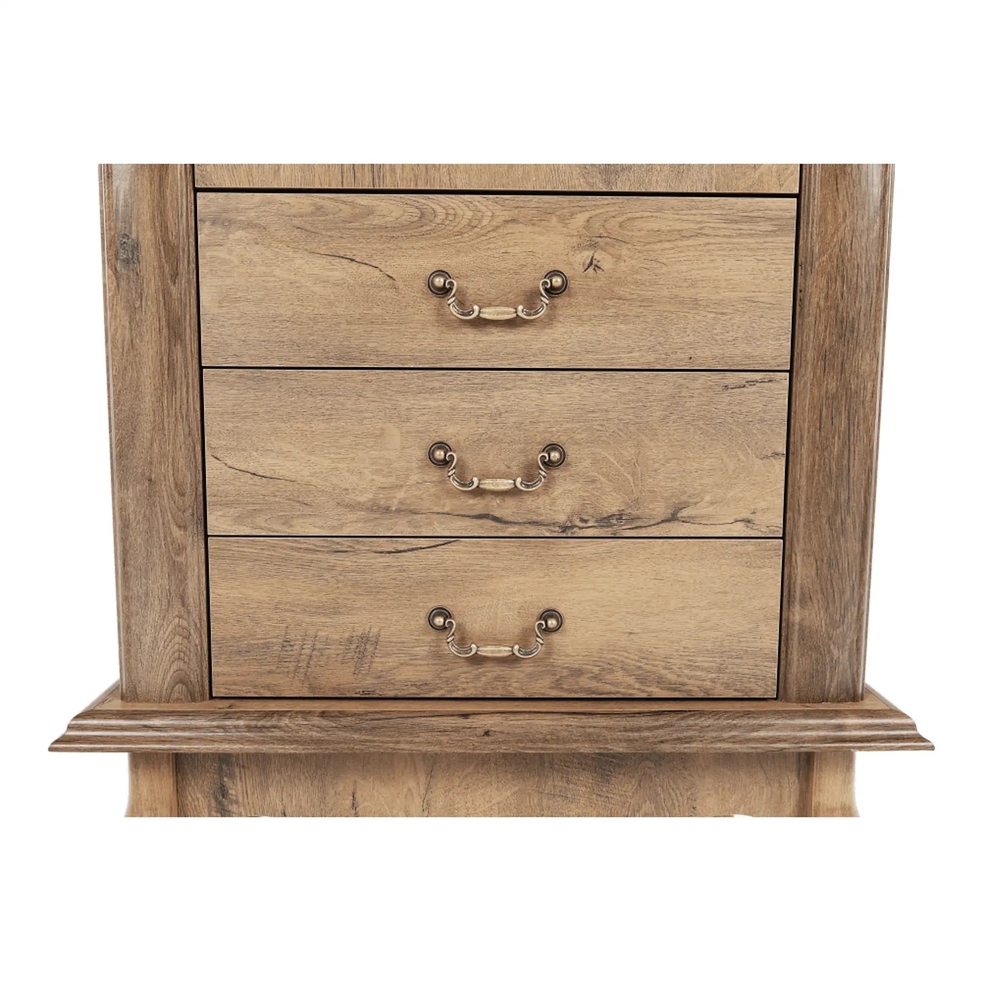 Vitrina VILAR DA4, stejar lefkas, DTD laminat, 75x42x196 cm