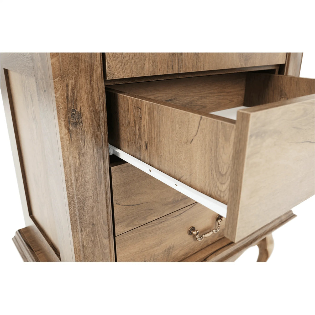 Vitrina VILAR DA4, stejar lefkas, DTD laminat, 75x42x196 cm