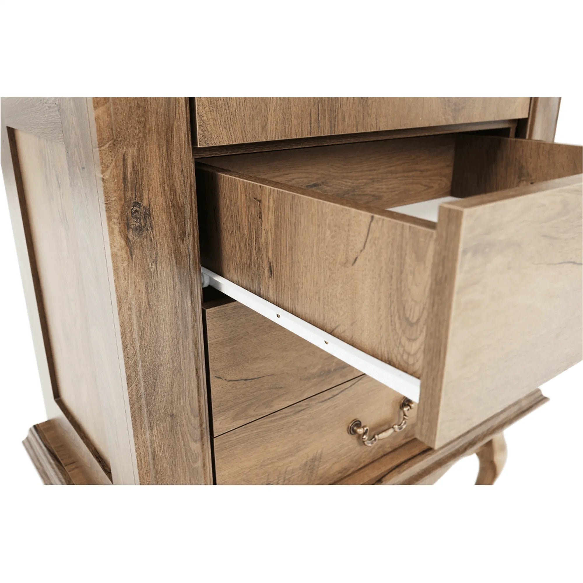 Vitrina VILAR DA4, stejar lefkas, DTD laminat, 75x42x196 cm