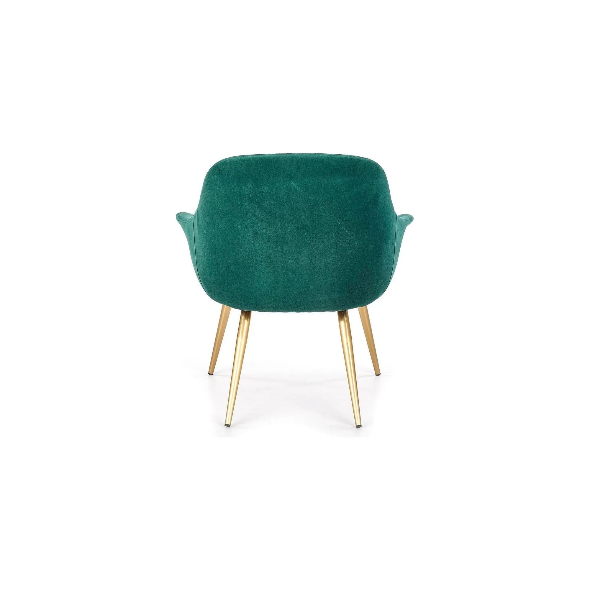 Fotoliu ELEGANCE 2, verde inchis/auriu, stofa/otel, 72x60x79 cm