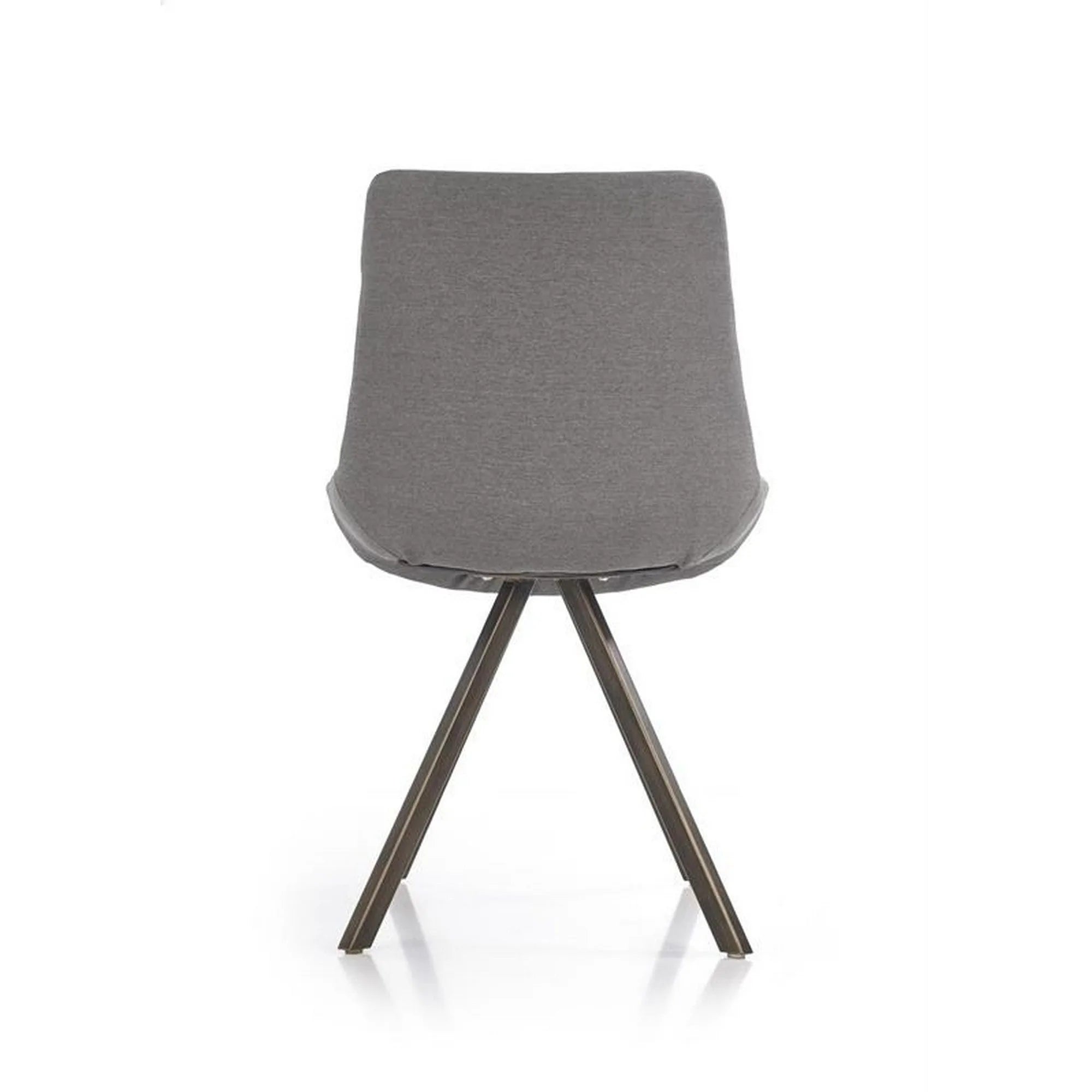 Scaun tapitat K290, gri/auriu antic, stofa clasica/metal, 56X59X86 CM