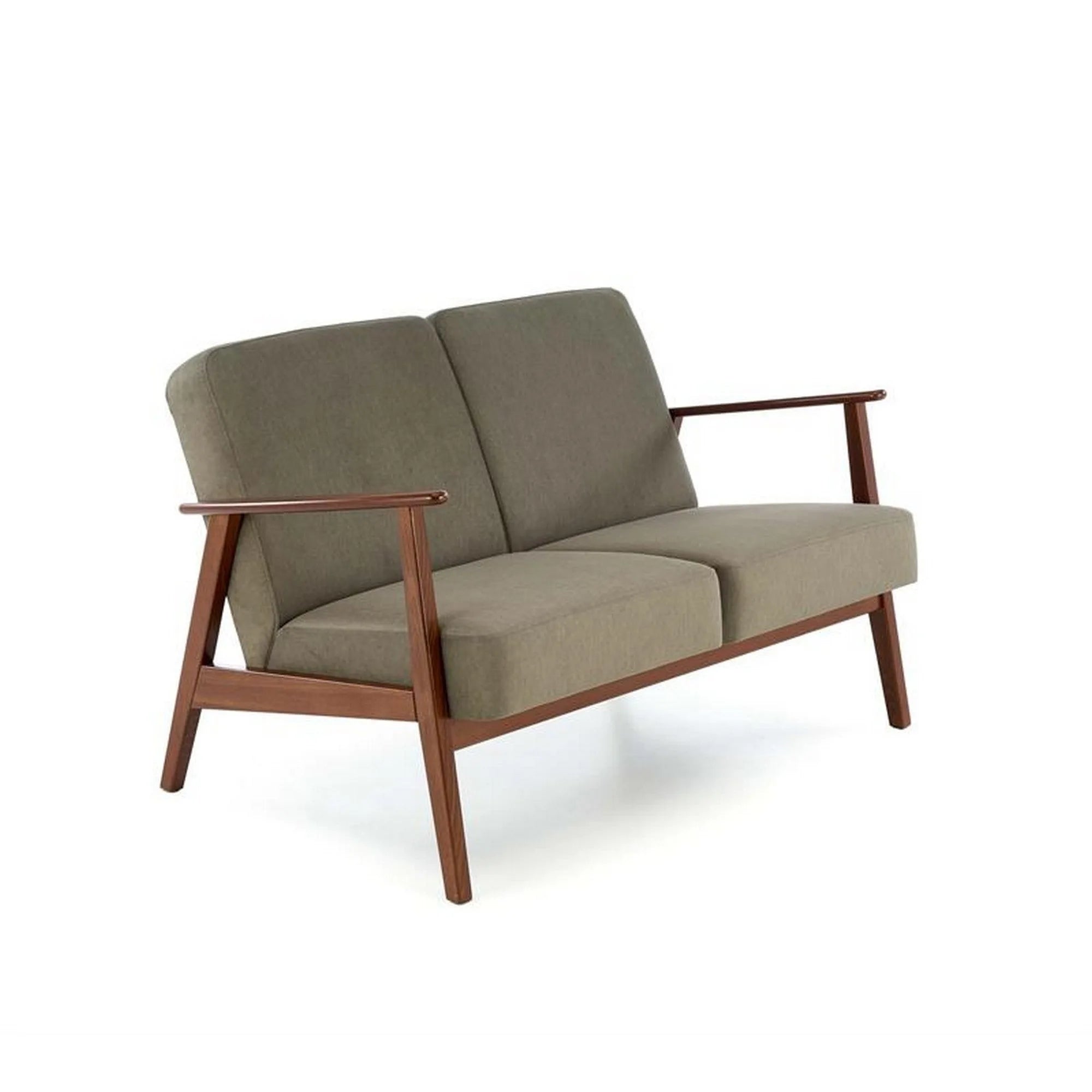 Canapea MILANO 2S, stofa catifelata verde olive - Castel 39, 120x77x77 cm