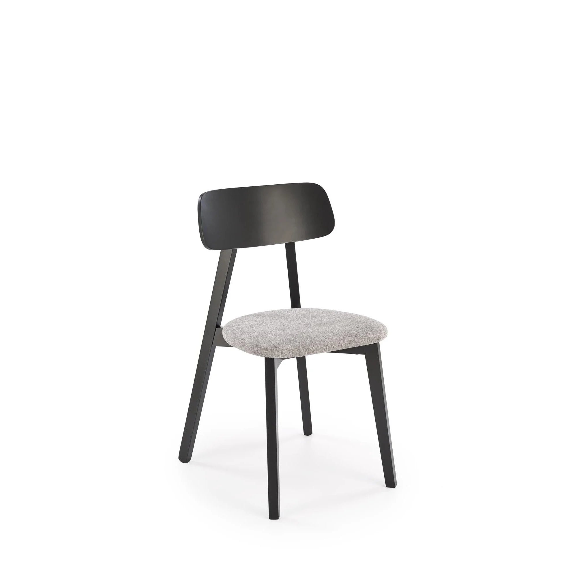 Scaun HYLO, gri/negru, stofa clasica/lemn, 48x55x82 cm