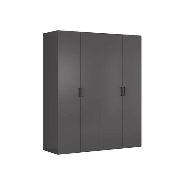 Dressing FLEX, gri grafit, PAL, cu 4 usi, 200x66x240 cm