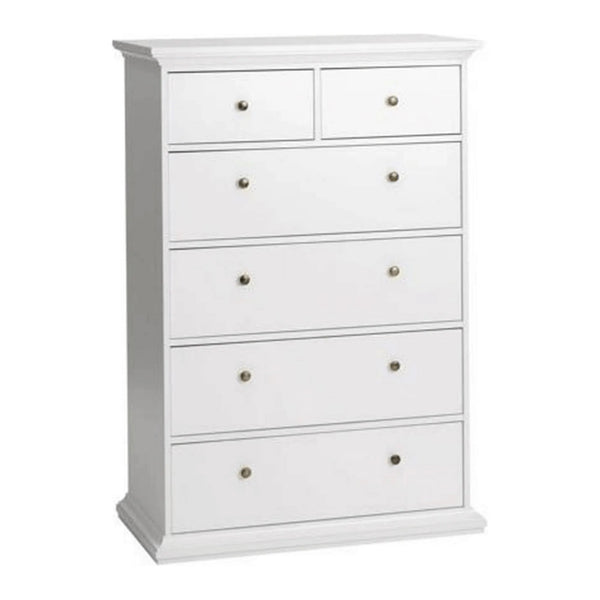 Comoda PARIS, 70306/76718, alb, PAL infoliat, 96x49x140 cm