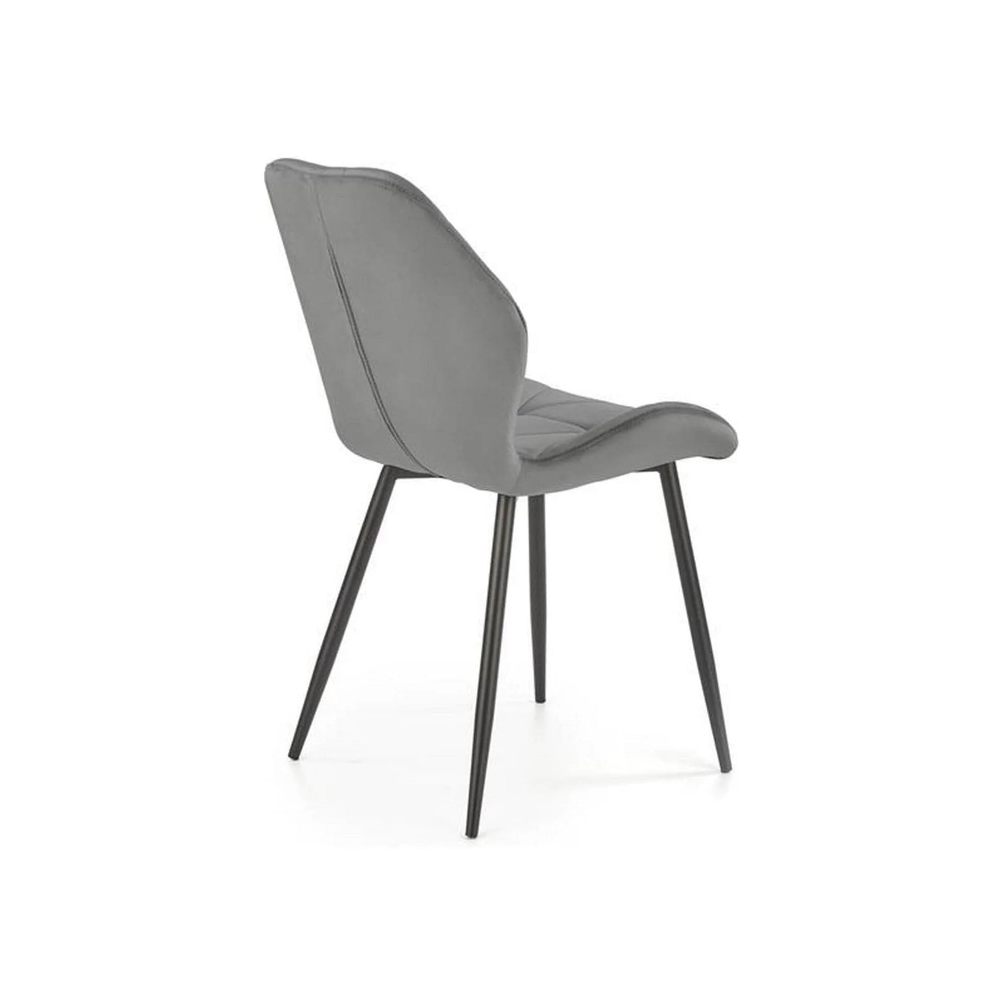 Scaun K453, gri, stofa catifelata/metal, 48x53x86 cm
