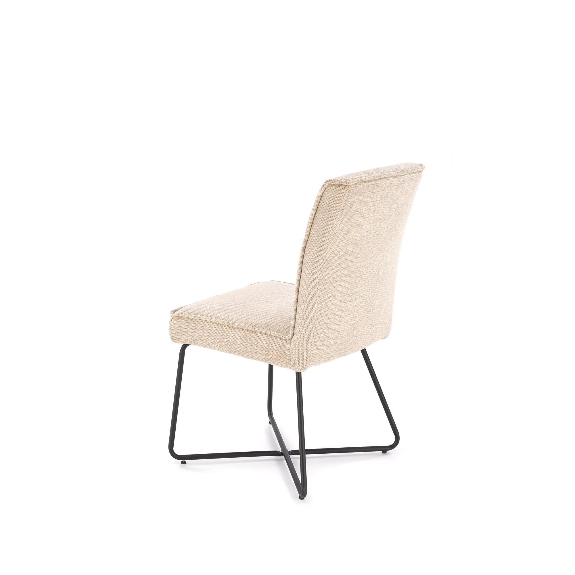 Scaun K534, bej/negru, stofa clasica/metal, 50x60x90 cm