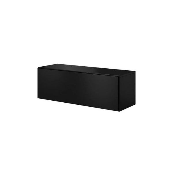 Dulap suspendat ROCO RO1, negru, PAL laminat, cu o usa, 113x39x38 cm