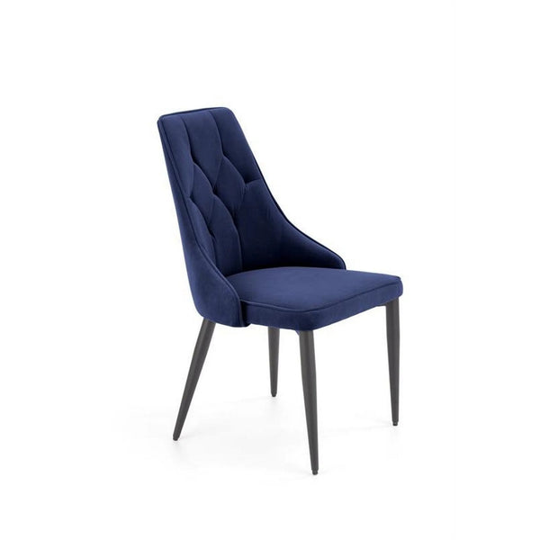 Scaun K365, stofa catifelata albastru inchis - Bluvel 86, 52x57x90 cm