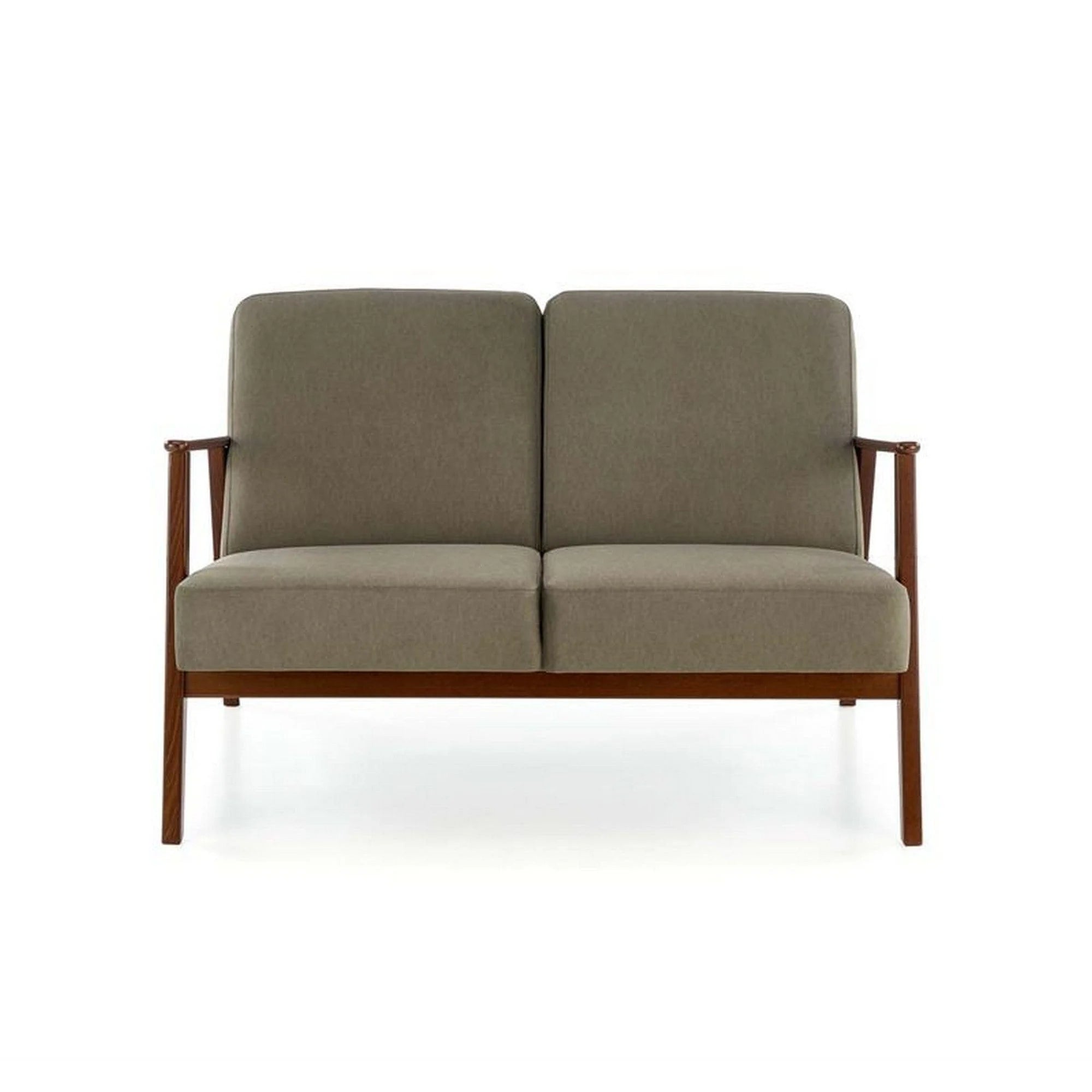 Canapea MILANO 2S, stofa catifelata verde olive - Castel 39, 120x77x77 cm