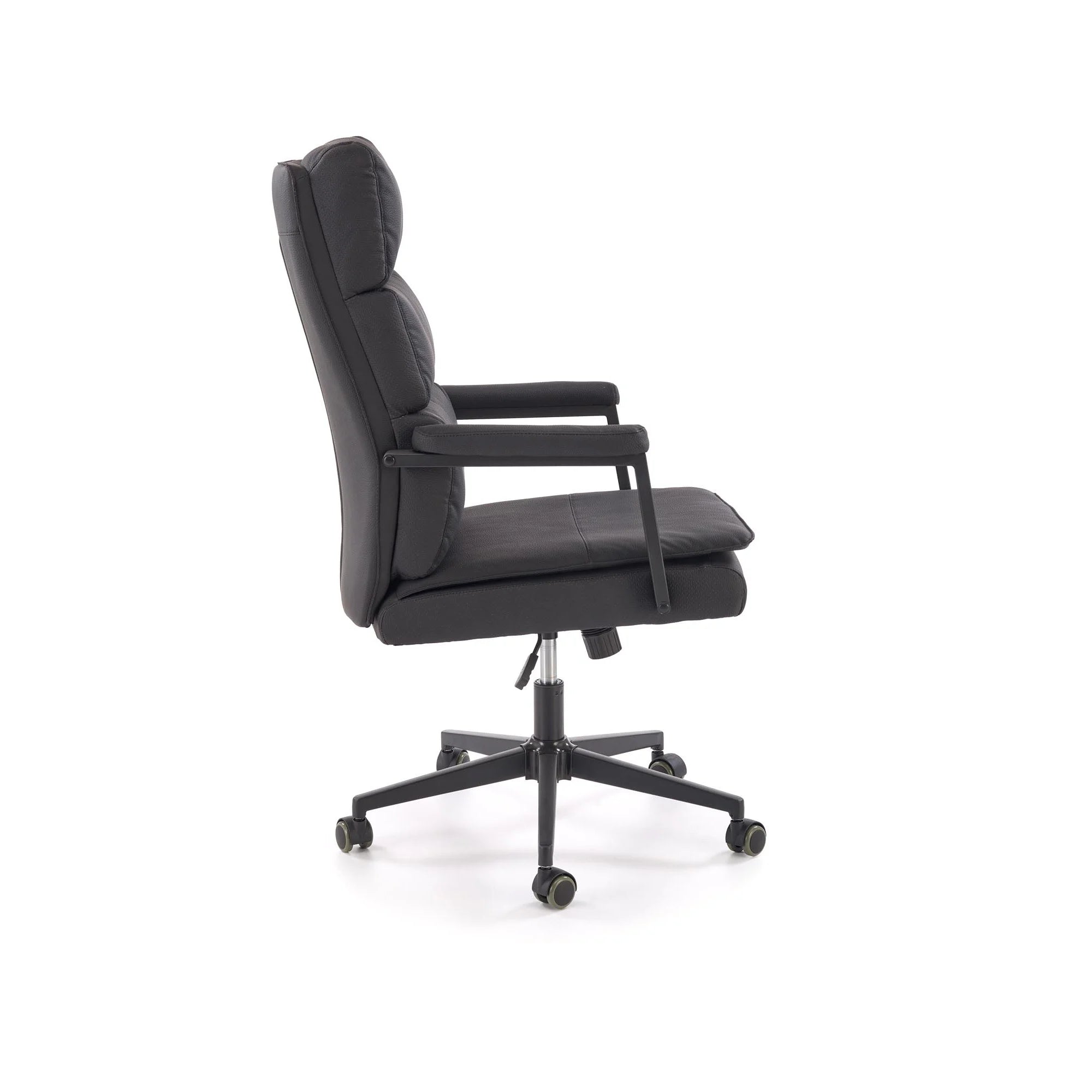 Scaun birou ADRIANO 2, negru, piele ecologica, 65x70x104-110 cm