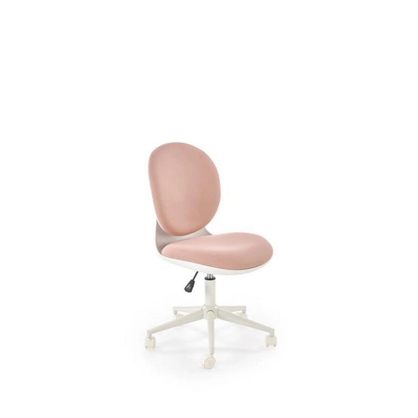 Scaun birou ORION 2, roz deschis/alb, stofa clasica/polipropilena, 46x55x89/99 cm