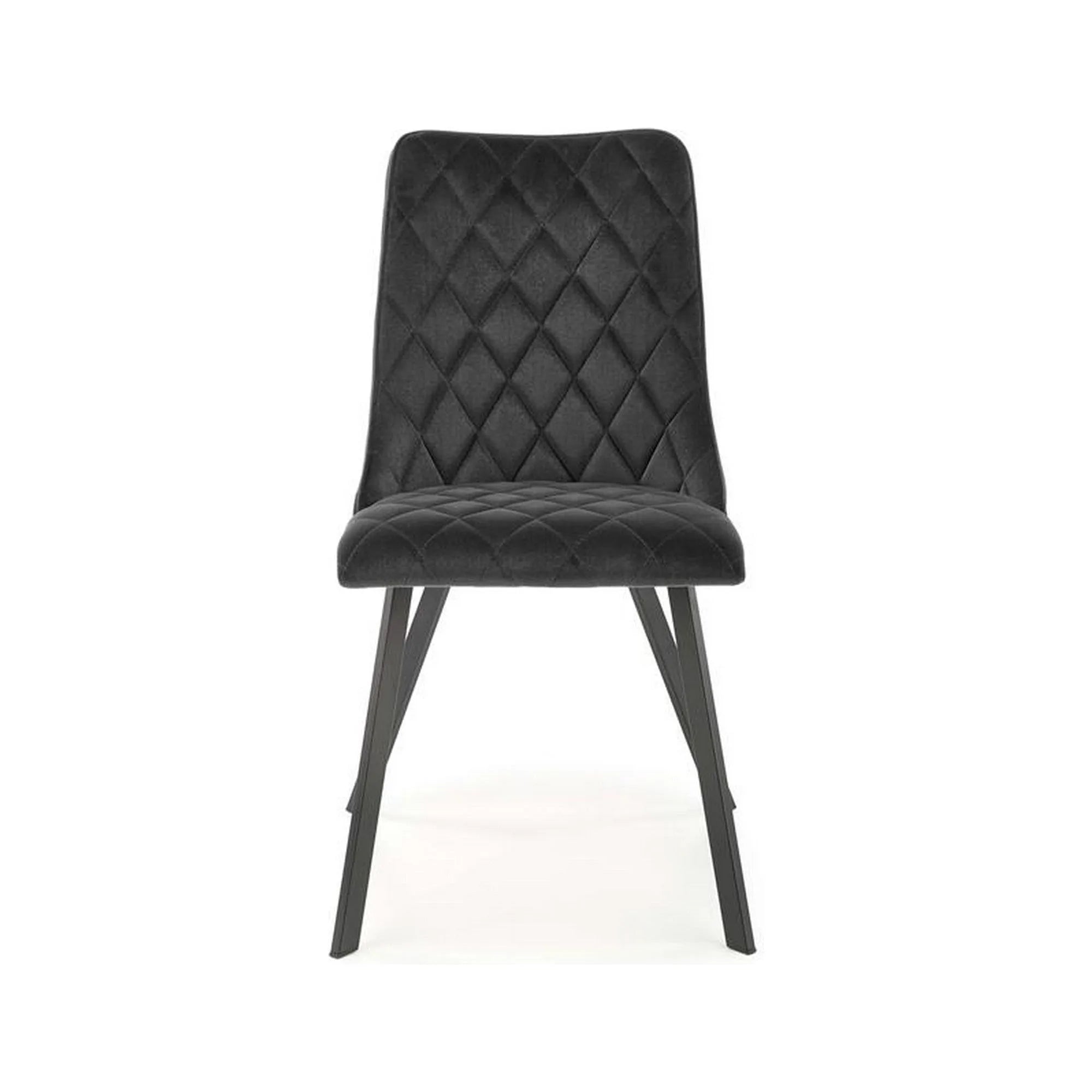 Scaun K450, negru, stofa catifelata/metal, 44x58x85 cm