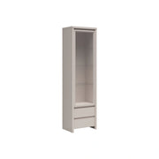 Vitrina KASPIAN, casmir, PAL/sticla, 56x41x201 cm