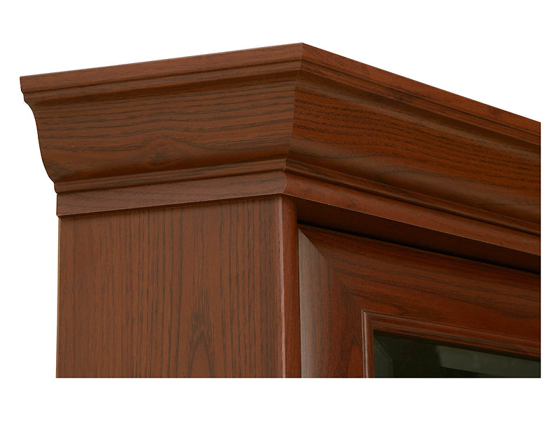 Vitrina KENT ENAD1WN, castan, PAL/sticla securizata, 59x59x115 cm