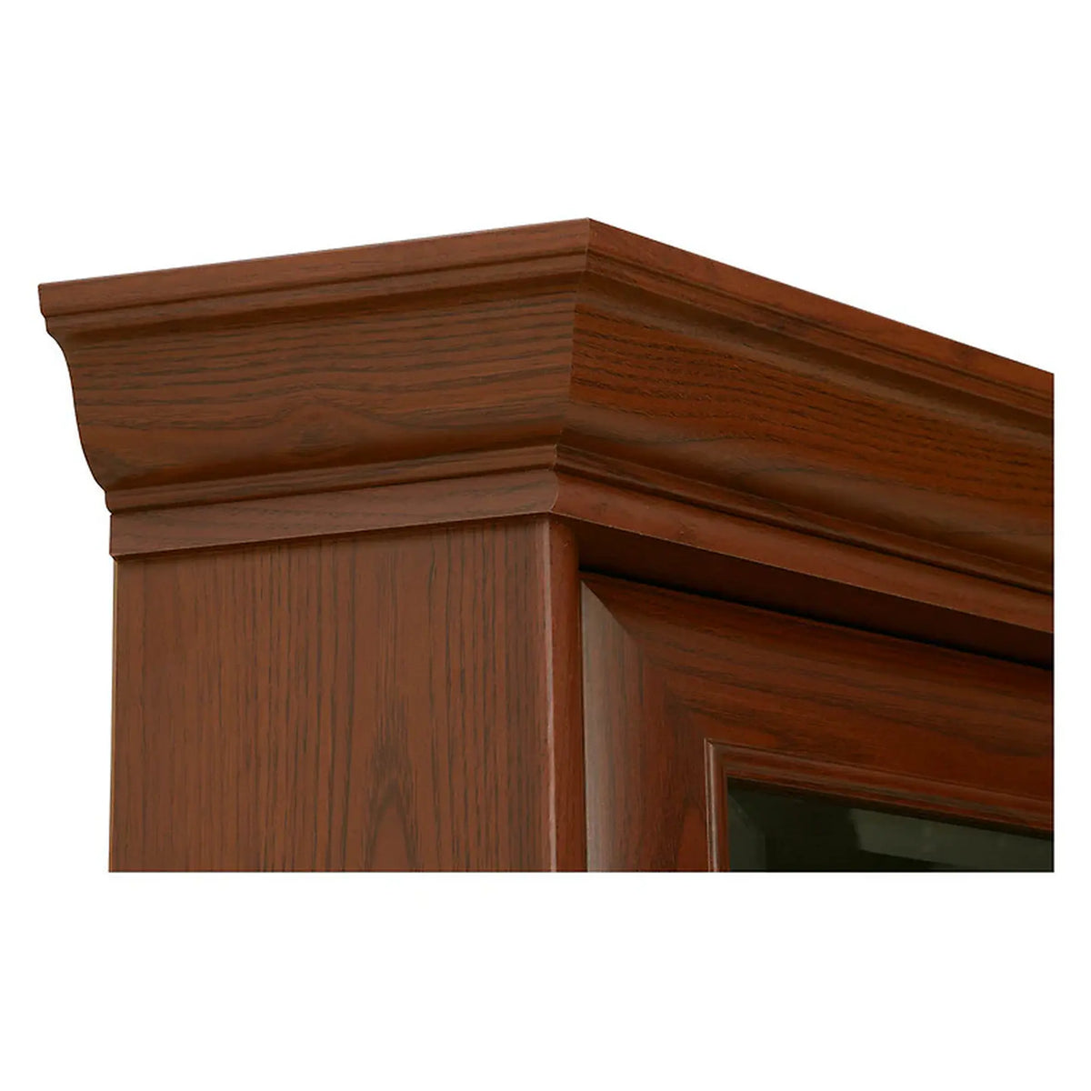Vitrina KENT ENAD1WN, castan, PAL/sticla securizata, 59x59x115 cm