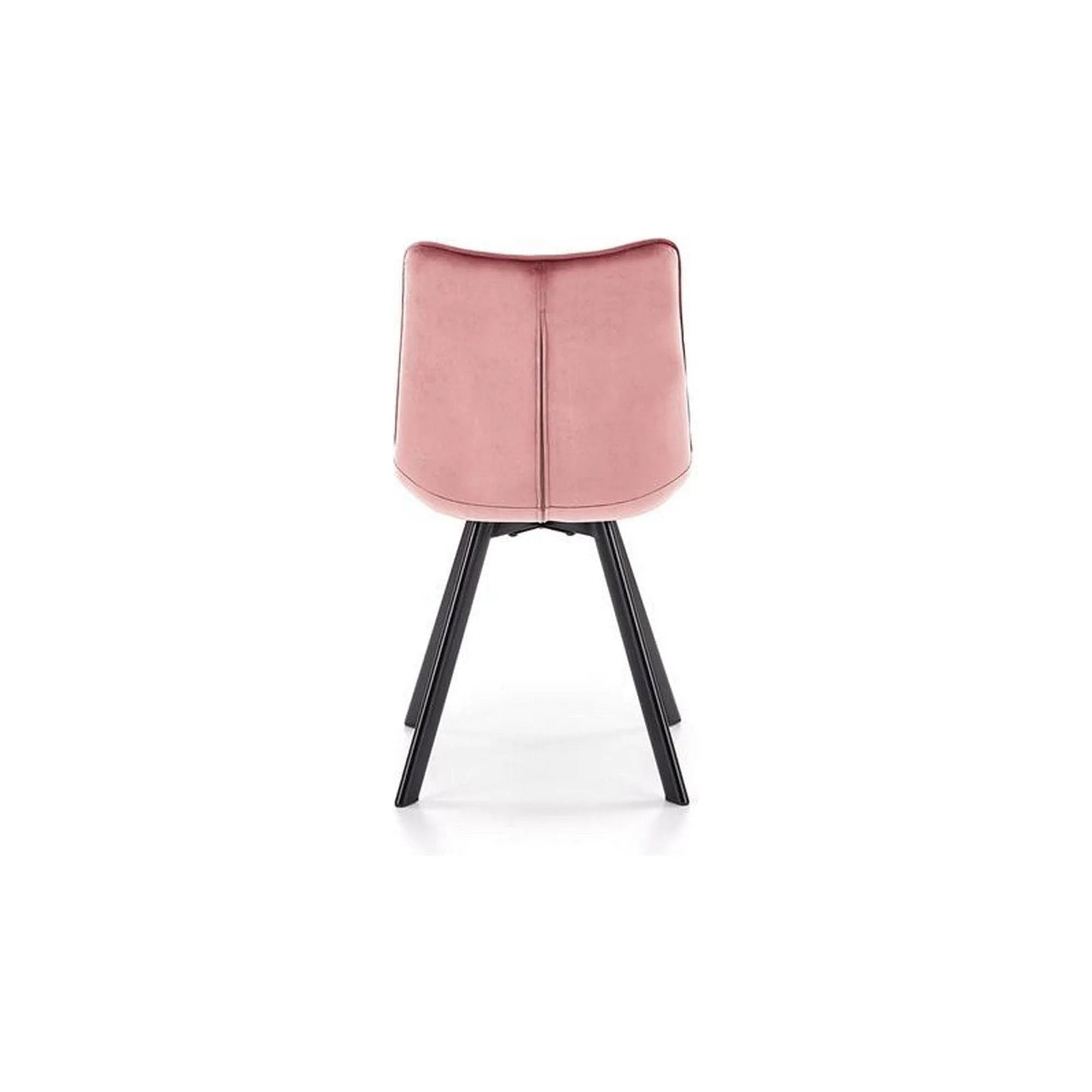 Scaun K332, roz/negru, stofa catifelata/metal, 46x61x84 cm