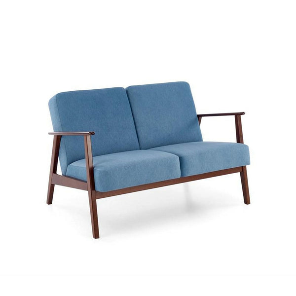 Canapea MILANO 2S, stofa catifelata albastru - Castel 74, 120x77x77 cm