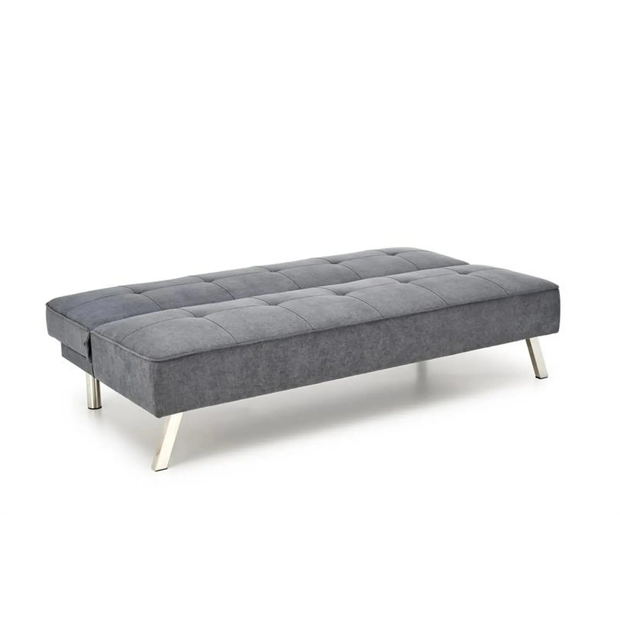 Canapea extensibila CARLITO, gri, stofa clasica/metal, 173x83/97x80 cm