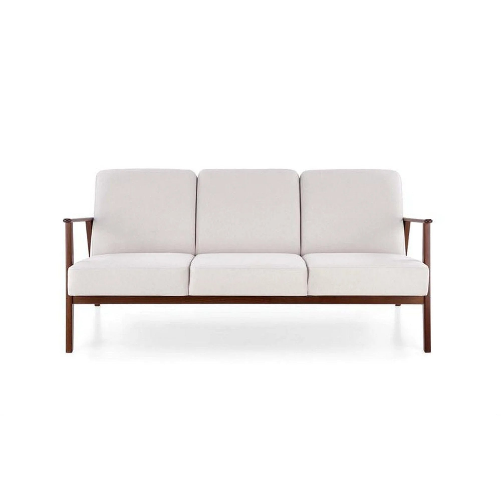 Canapea MILANO 3S, stofa catifelata bej deschis - Castel 04, 175x77x77 cm