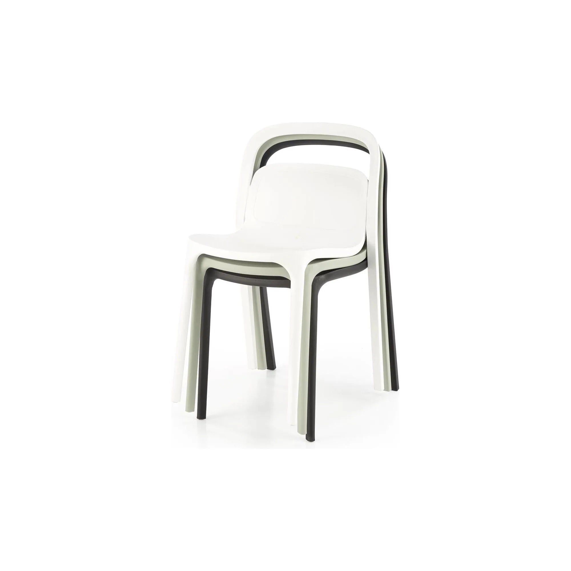 Scaun K490, negru, polipropilena, 46x55x80 cm