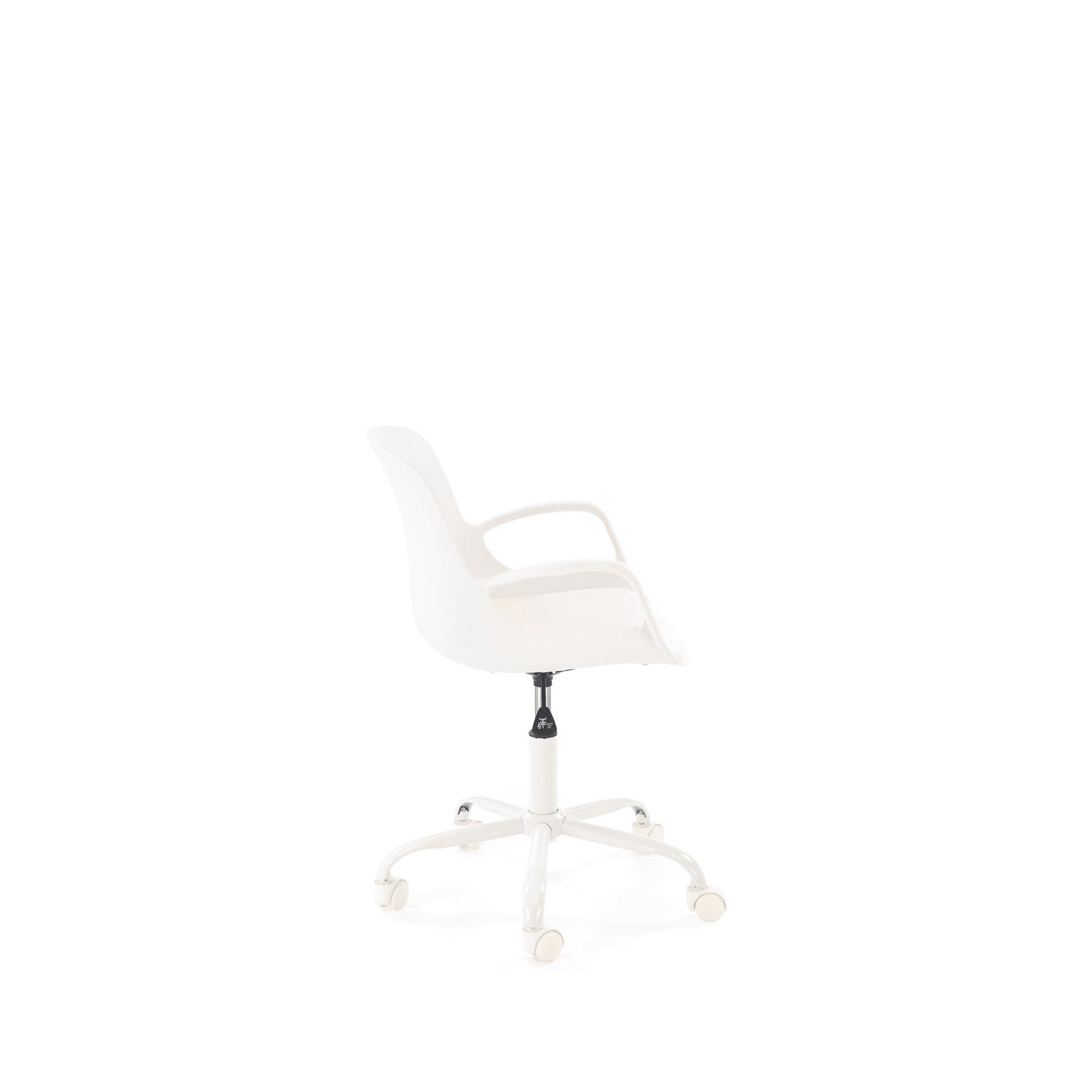 Scaun birou FROST, alb, piele ecologica/metal, 58x55x78/88 cm