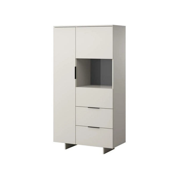 Vitrina ALMA, casmir, PAL/sticla, 90x42x170 cm