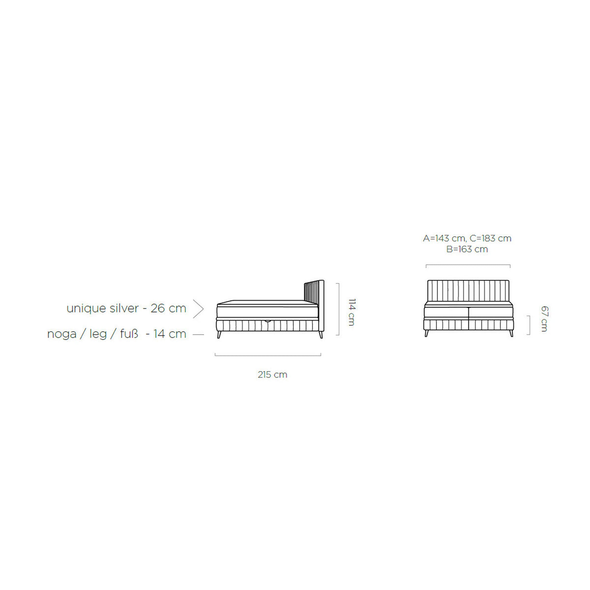 Pat CAYA 180x200, stofa catifelata bej - Whisper 03, Gama Premium, cu suport saltea, 2 lazi pentru depozitare si pistoane pe gaz