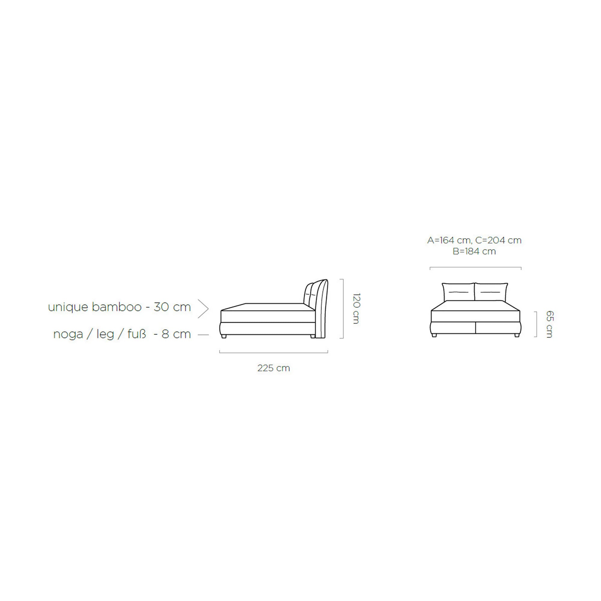Pat FOG 160x200, personalizabil materiale gama Premium, cu suport pentru saltea