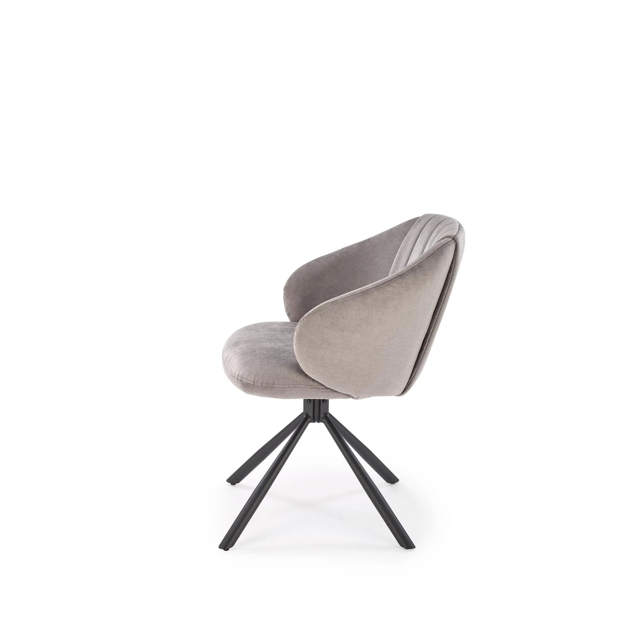 Scaun rotativ K533, gri/negru, stofa clasica/metal, 57x60x80 cm